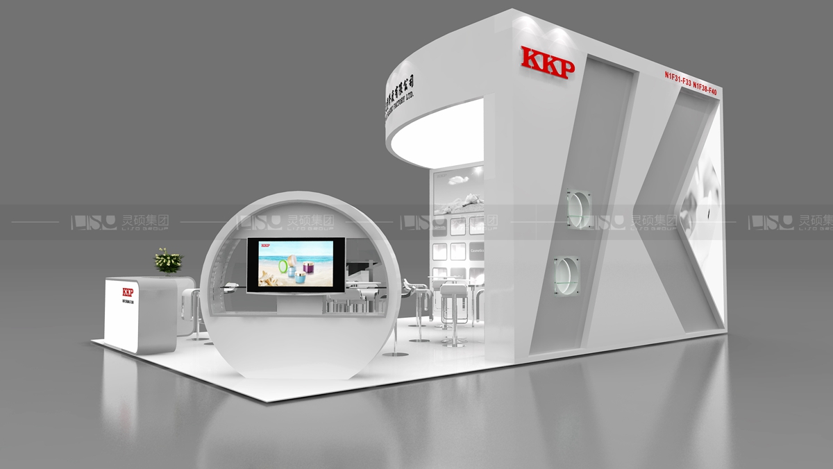 江門(mén)敬記-美容展展臺(tái)設(shè)計(jì)案例