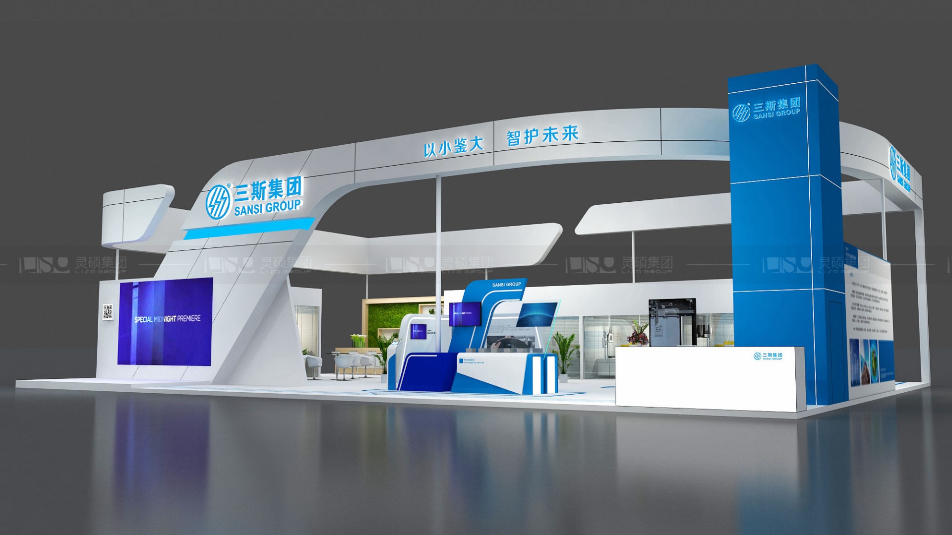 三斯-電梯展展臺(tái)設(shè)計(jì)案例