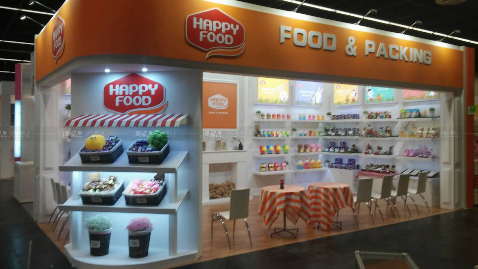 國外展臺設計搭建-歡樂福