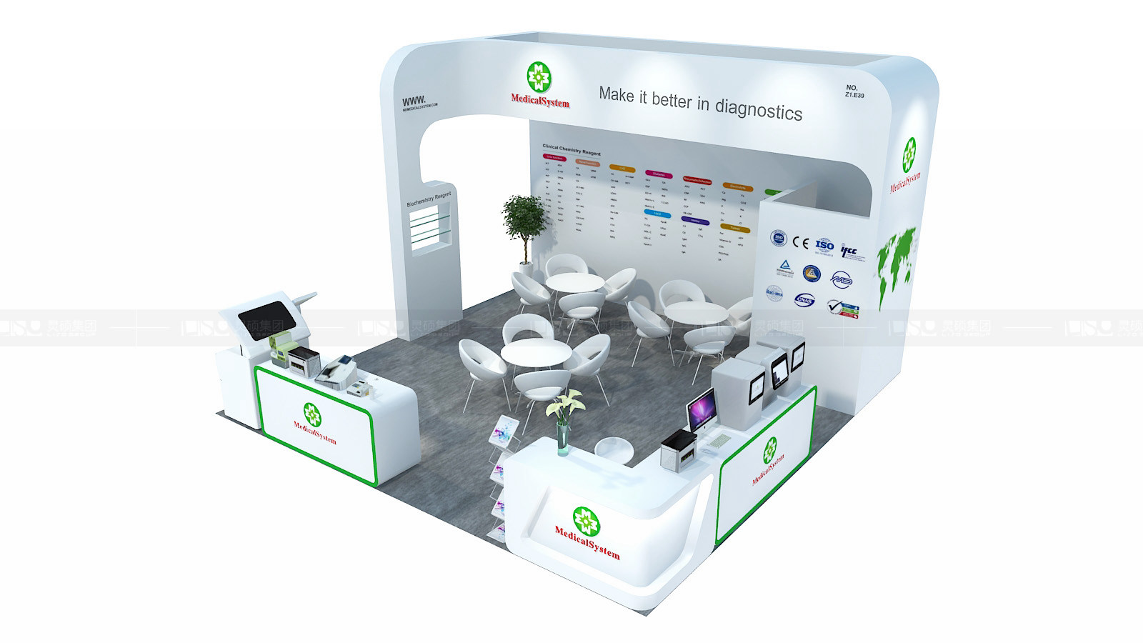 國(guó)外展臺(tái)設(shè)計(jì)搭建-美康生物