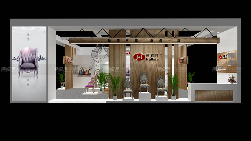 恒鑫雅-酒店用品展臺設(shè)計案例