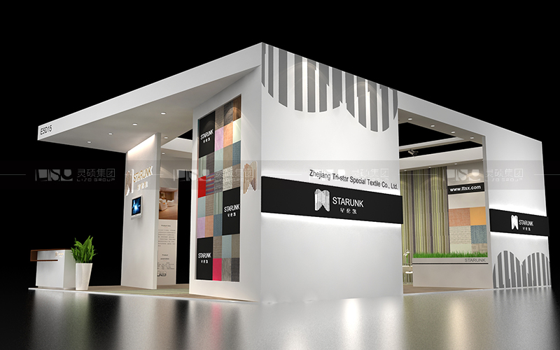 三星紡織-地材展臺設(shè)計搭建案例