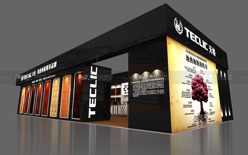 天格地板-地材展臺設(shè)計搭建案例