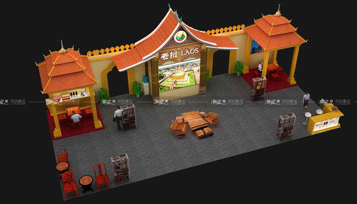 老撾-2019年上海展會展臺設計案例