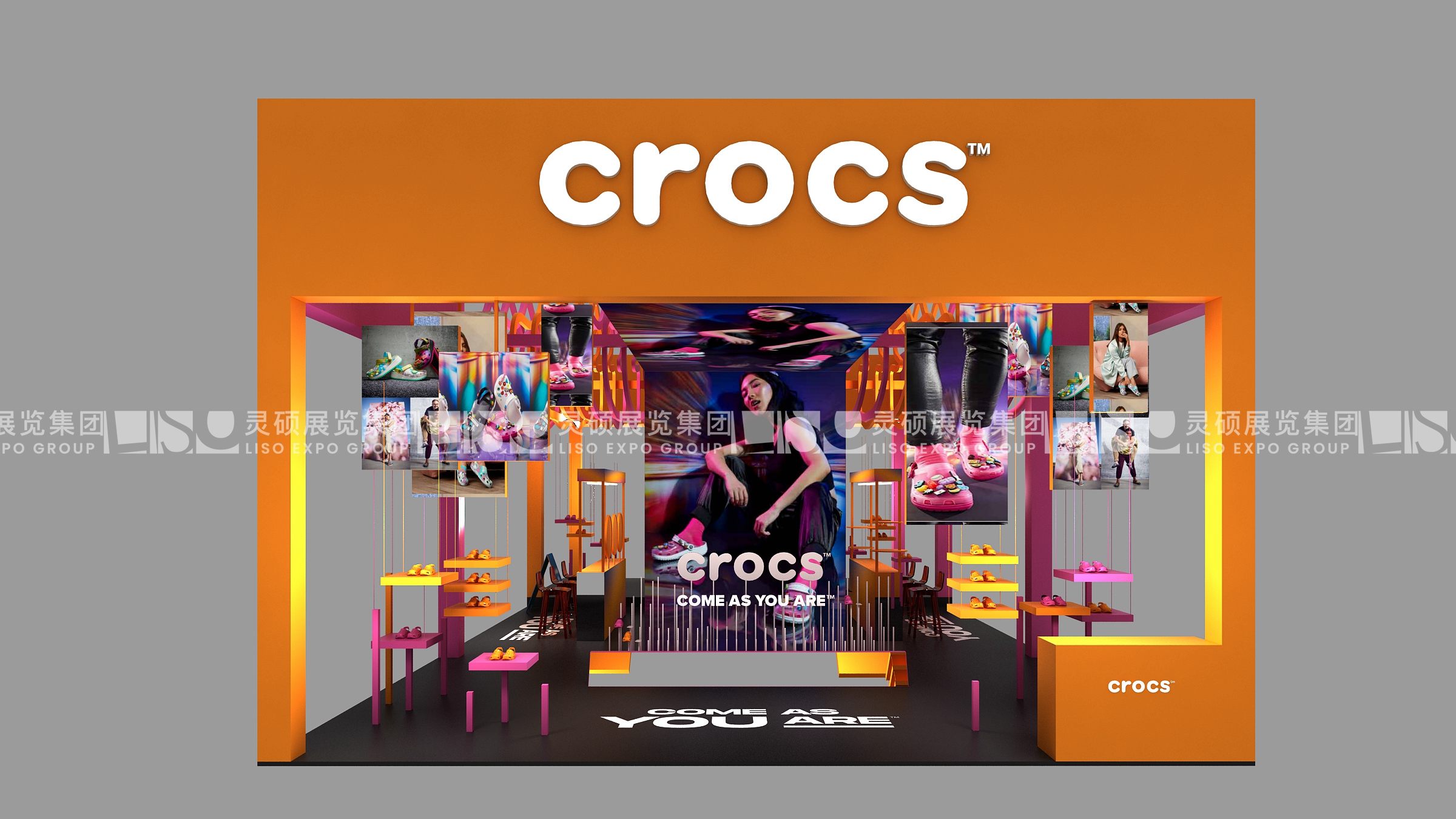 卡駱馳crocs-上海展會展臺設(shè)計搭建案例