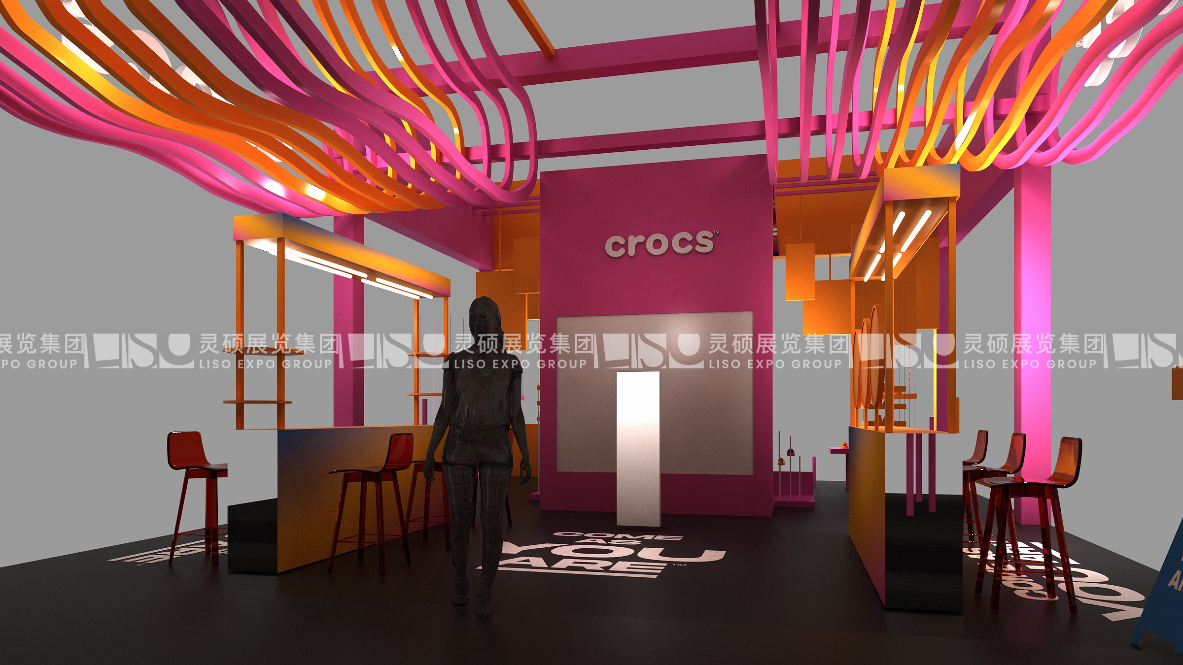 卡駱馳crocs-上海展會展臺設(shè)計搭建案例
