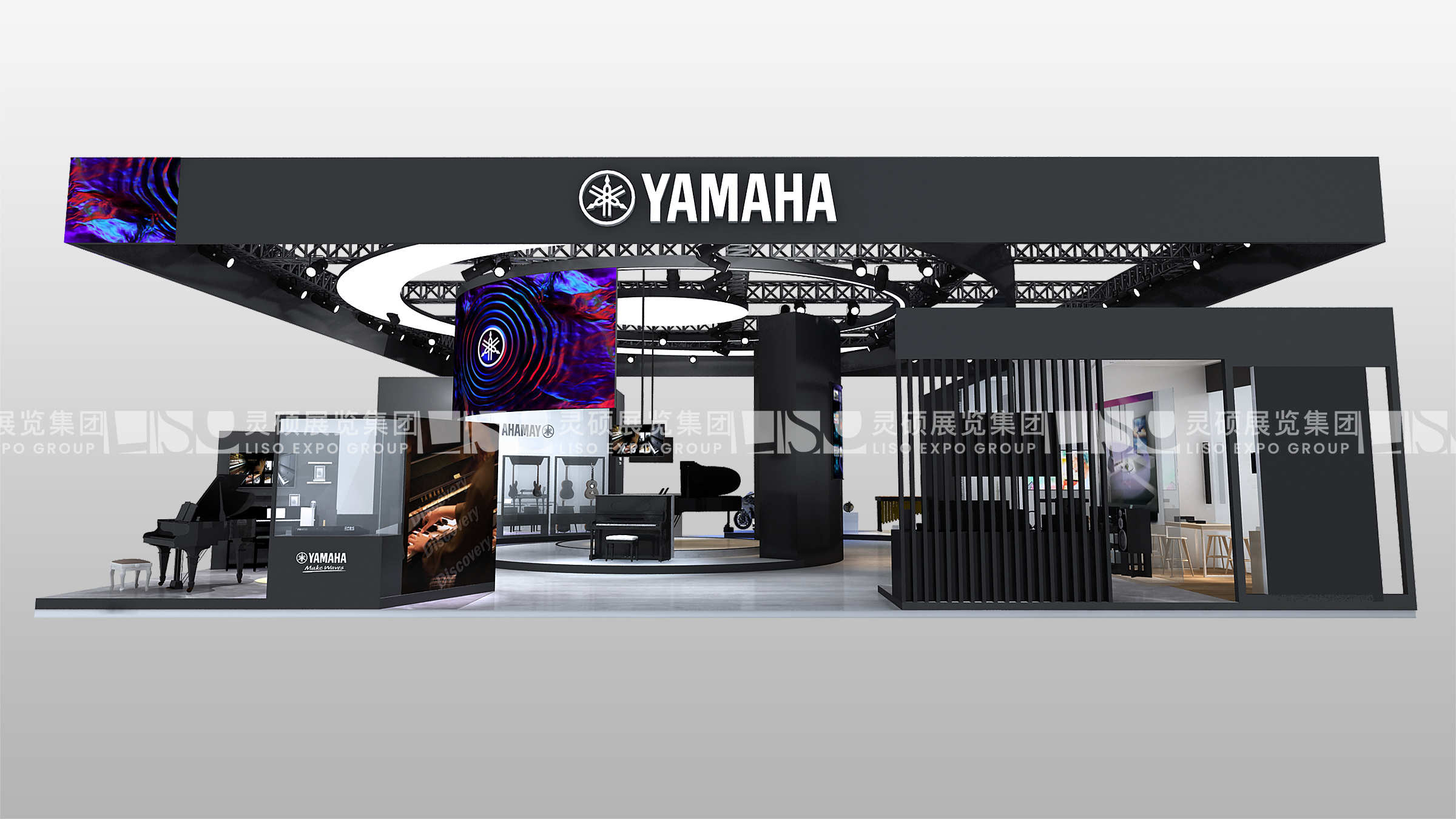 雅馬哈-上海展會展臺設計搭建案例