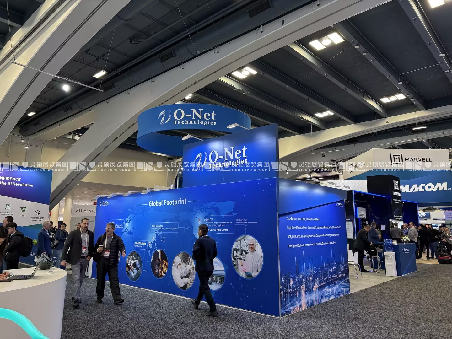 美國展臺設(shè)計(jì)搭建（光纖通訊展）