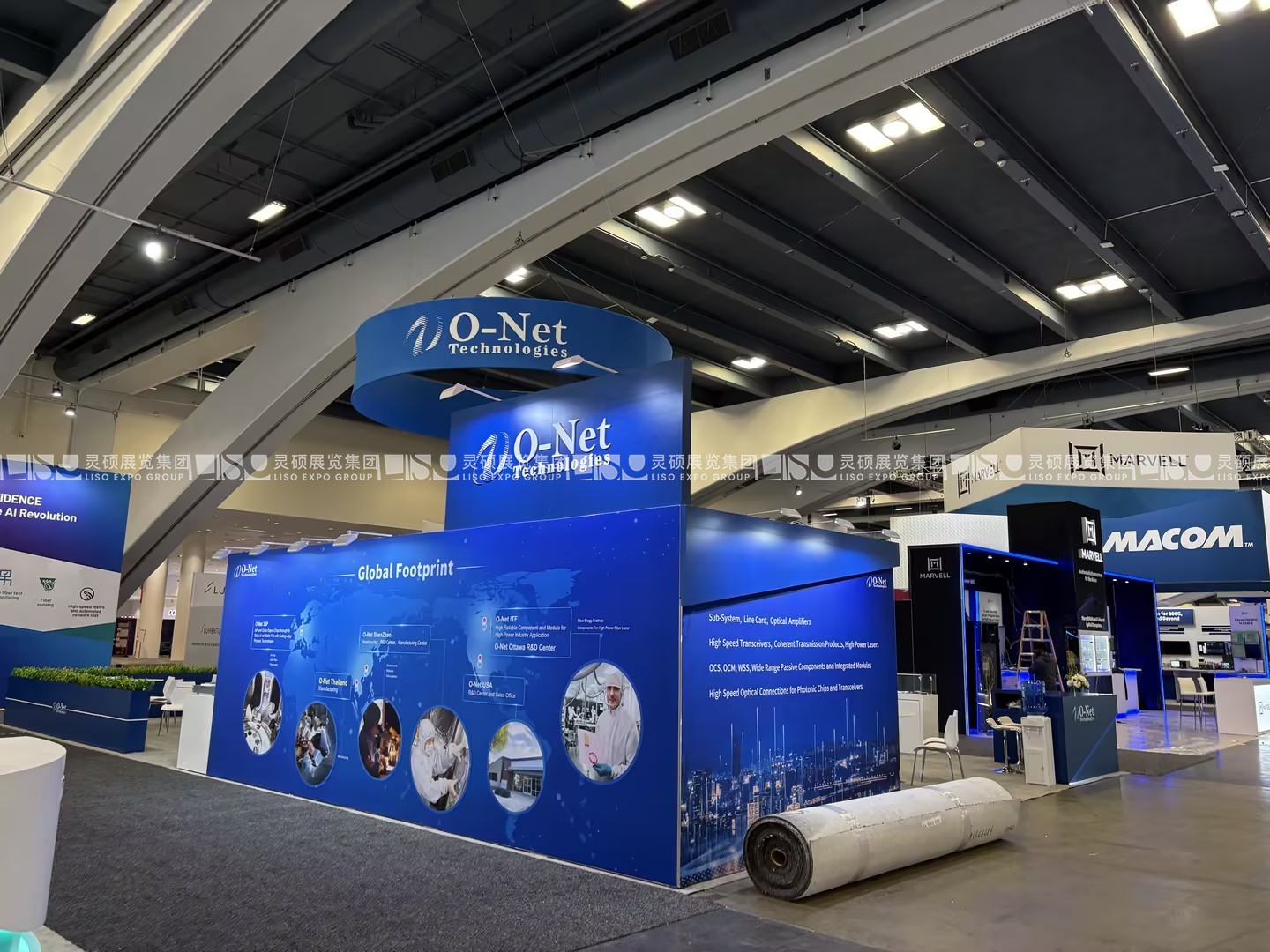 美國展臺設(shè)計(jì)搭建（光纖通訊展）